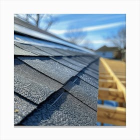 Stockcake Frosty Roof Detail 1720412834 Canvas Print