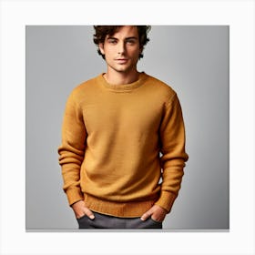 Mock Up Jumper Blank Plain Sweater Pullover Knit Cotton Wool Fleece Soft Comfy Cozy M (25) Canvas Print