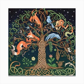 A Detailed Illustration Of A Celtic Tree Z99n7mfrtpg3xdxgpavysq Y Vupbmfrtky2g4pgexugq Canvas Print