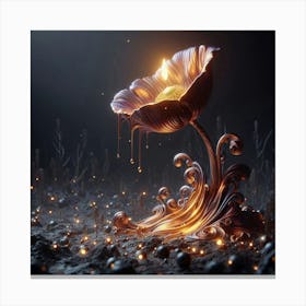 3d Rendering Of A Candle Canvas Print