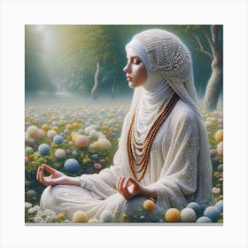 Meditating Woman 13 Canvas Print