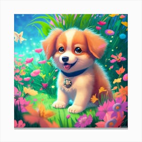 Corgi Puppy Canvas Print