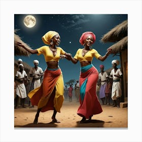 African Dancers Canvas Print