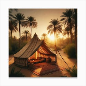 Bedouin Tent At Dusk Canvas Print