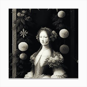 Lady In White Canvas Print