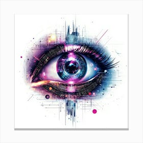 Eye Of The Future.Generated AI. Wall Art Print 6 Canvas Print