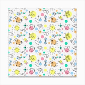 Summer Pattern Design Colorful 1 Canvas Print