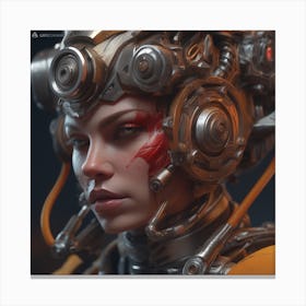 CYBORG Girl Canvas Print