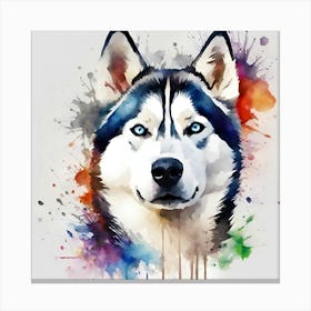 Husky Dog, National Pet Day! Canvas Print