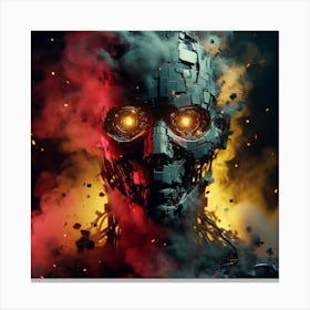 Terminator on Fire Canvas Print