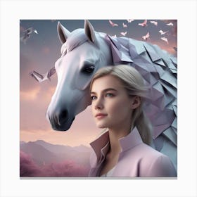 White Horse 1 Canvas Print