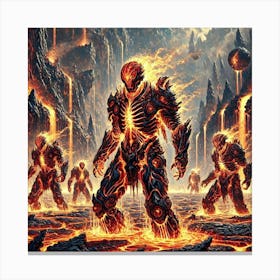 Lava Infused Warriors Canvas Print