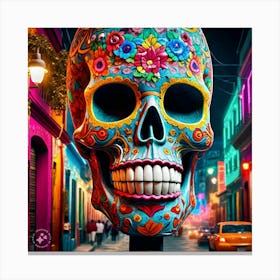 Day Of The Dead Skull 1 Canvas Print