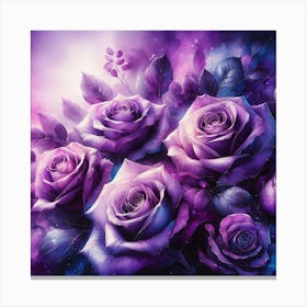 Purple Roses 13 Leinwandbild