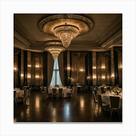 Wedding Reception In The Ballroom Canvas Print