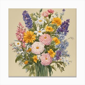 Bouquet Of Flowers Canvas Print