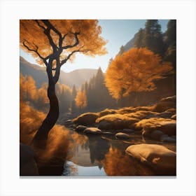 Inspirational Views under the Autumn Sky Canvas Print