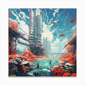 Futuristic City 23 Canvas Print