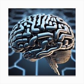 Brain With Circuit Board 3 Canvas Print