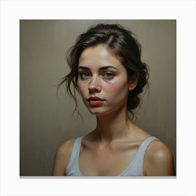 Portrait Of A Young Woman 1 Canvas Print