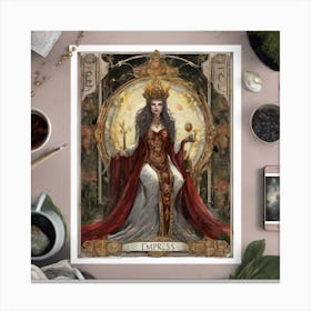 The Empress Tarot Art Print Canvas Print