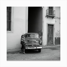 Old Car In Havana Canvas Print