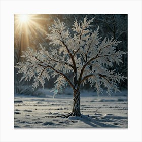 Frosty Tree Canvas Print