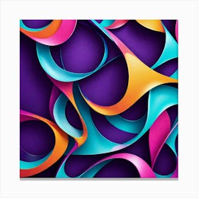 Abstract Colorful Ribbons Canvas Print
