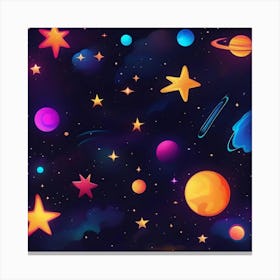 Space Background Canvas Print