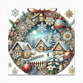 Christmas Village 3 Canvas Print