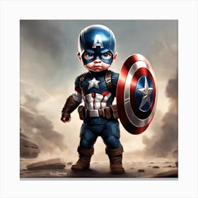 Captain America Baby Canvas Print