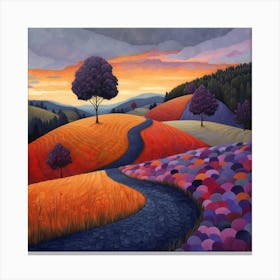 Sunset Road Canvas Print