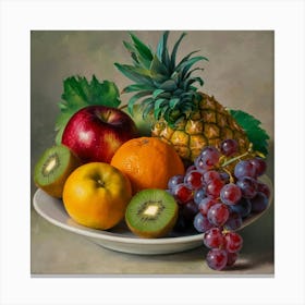 Fruits In A Bowl Canvas Print