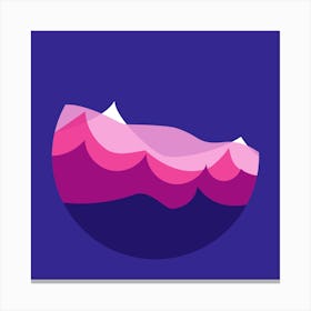 Pink And Purple Waves Canvas Print