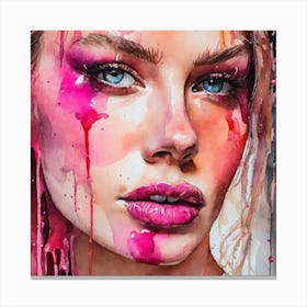 Watercolor Of A Woman 8 Canvas Print