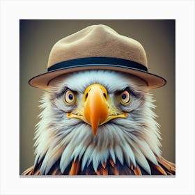 Eagle In Hat Canvas Print