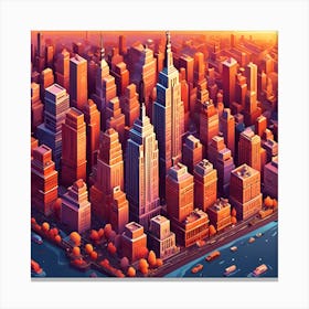 New York City Sunset Canvas Print