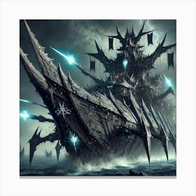 Ruins Edge Warship Canvas Print