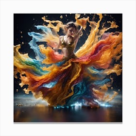 Colorful Belly Dancer Canvas Print