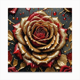 Gold Rose Canvas Print