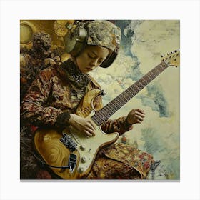 Girl With A Guitar Canvas Print