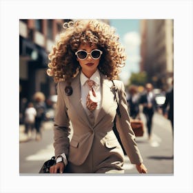 Woman In Business Suit Canvas Print