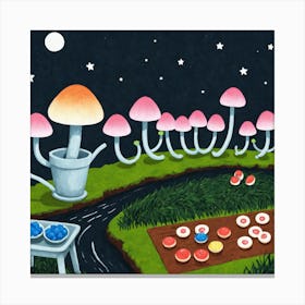 Mushroom Garden 5 Canvas Print