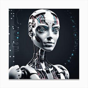 Cyborg Woman 33 Canvas Print