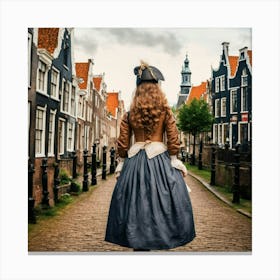 Girl on the streets of Holland Canvas Print