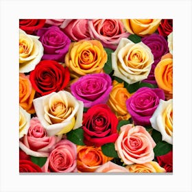 Colorful Roses 28 Canvas Print