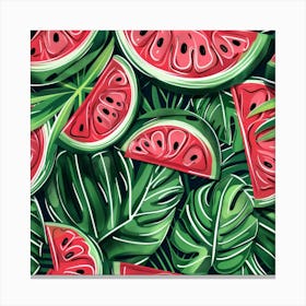 Watermelon Slices (10) Canvas Print