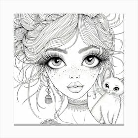 Coloring Pages For Girls Canvas Print