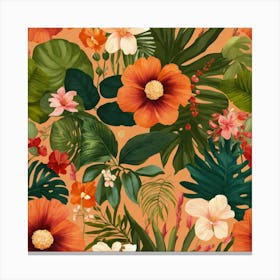 Seamless Tropical Pattern Canvas Print