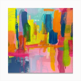 Abstract Travel Collection Melbourne Australia 4 Canvas Print